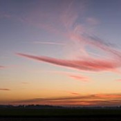 Gestern abend: Sonnenuntergang in Kempen