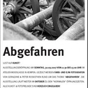 ABGEFAHREN – Fotoausstellung im Atelier-Moosgasse