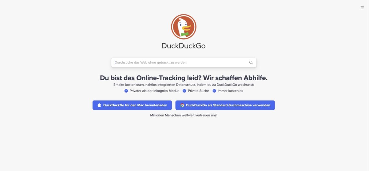 Enter DuckDuckGo as your default search engine or install it as a browser