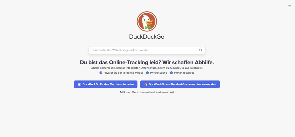 DuckDuckGo als Standardsuchmaschine eintragen oder als Browser installieren